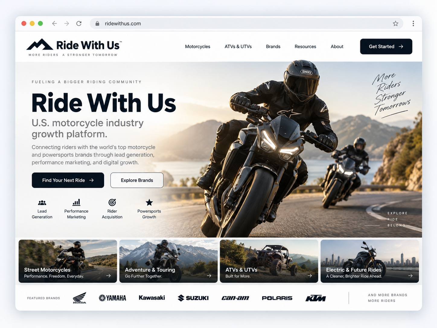 Ride With Us website preview